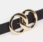 La ceinture de Pin Buckle Double O Ring Metal Accessories For Ladies de chaîne de cercle chausse des vêtements de sacs